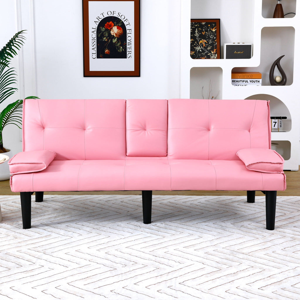 Sofa Bed With Foldable Design And Cup Holder