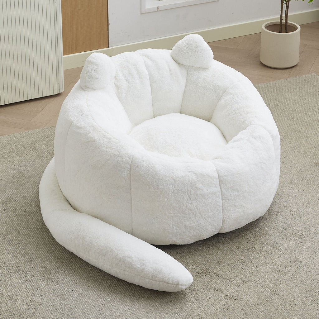 Cat Shaped Bean Bag Sofa With Long Tail