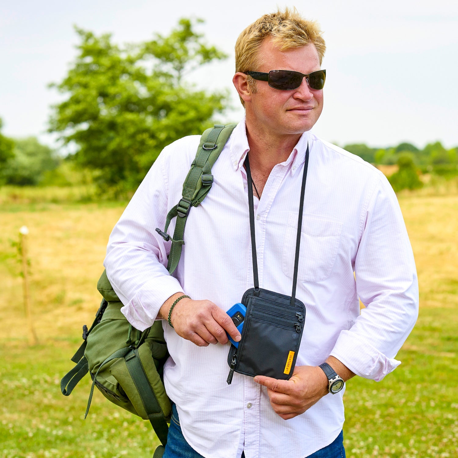 Slim Minimalist Design Travel Neck Wallet