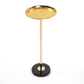 Adjustable Pedestal Side Table For Living Room - Gold / Black