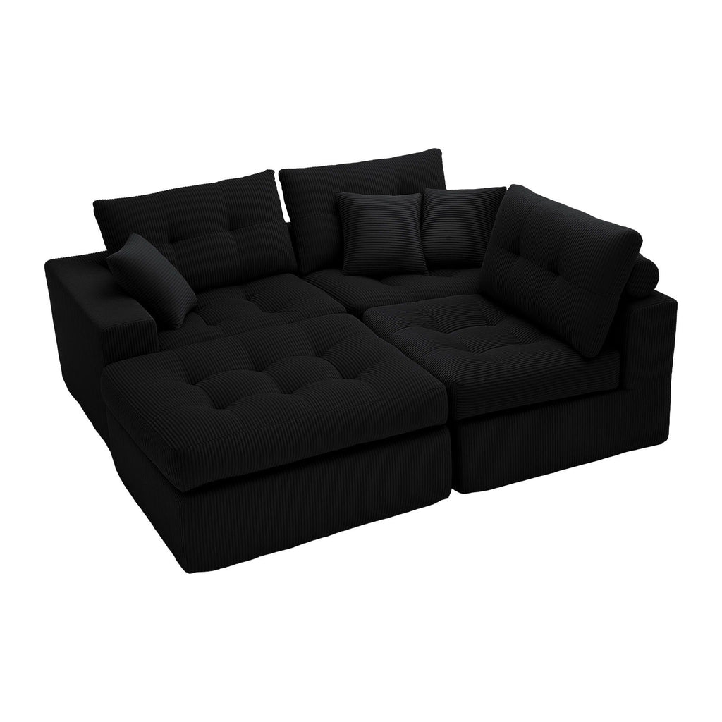 Corner Chaise L-Shaped Sectional Sofa Bed