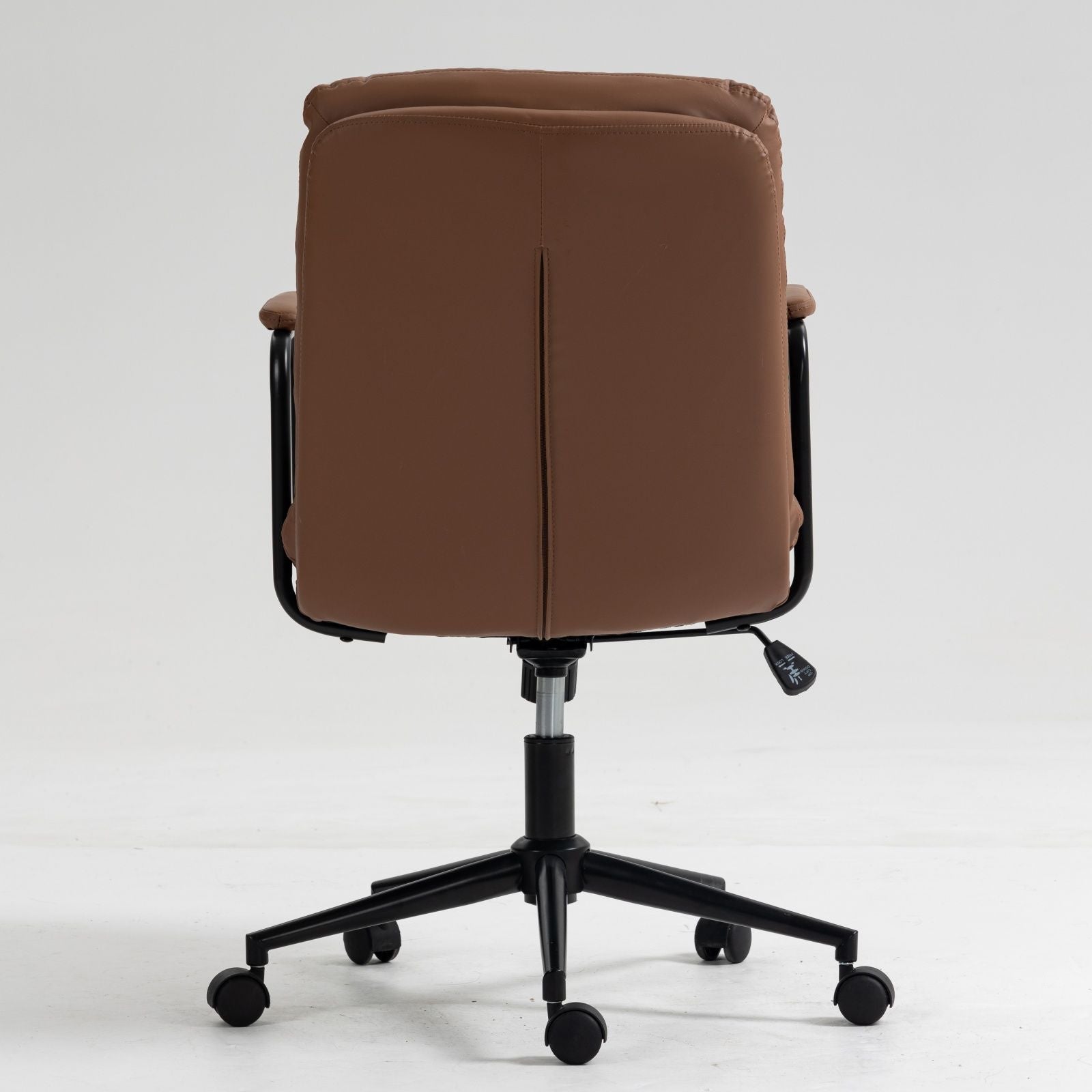 Office Chair, Mid Back Home Office Desk Task Chair With Wheels And Arms Ergonomic Computer Rolling Swivel Chair With Padded Armrest
