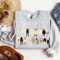 Sheep Breeds Farm Animal Lover Cozy Fleece Plush Classic Fit Vintage Style Sweatshirt