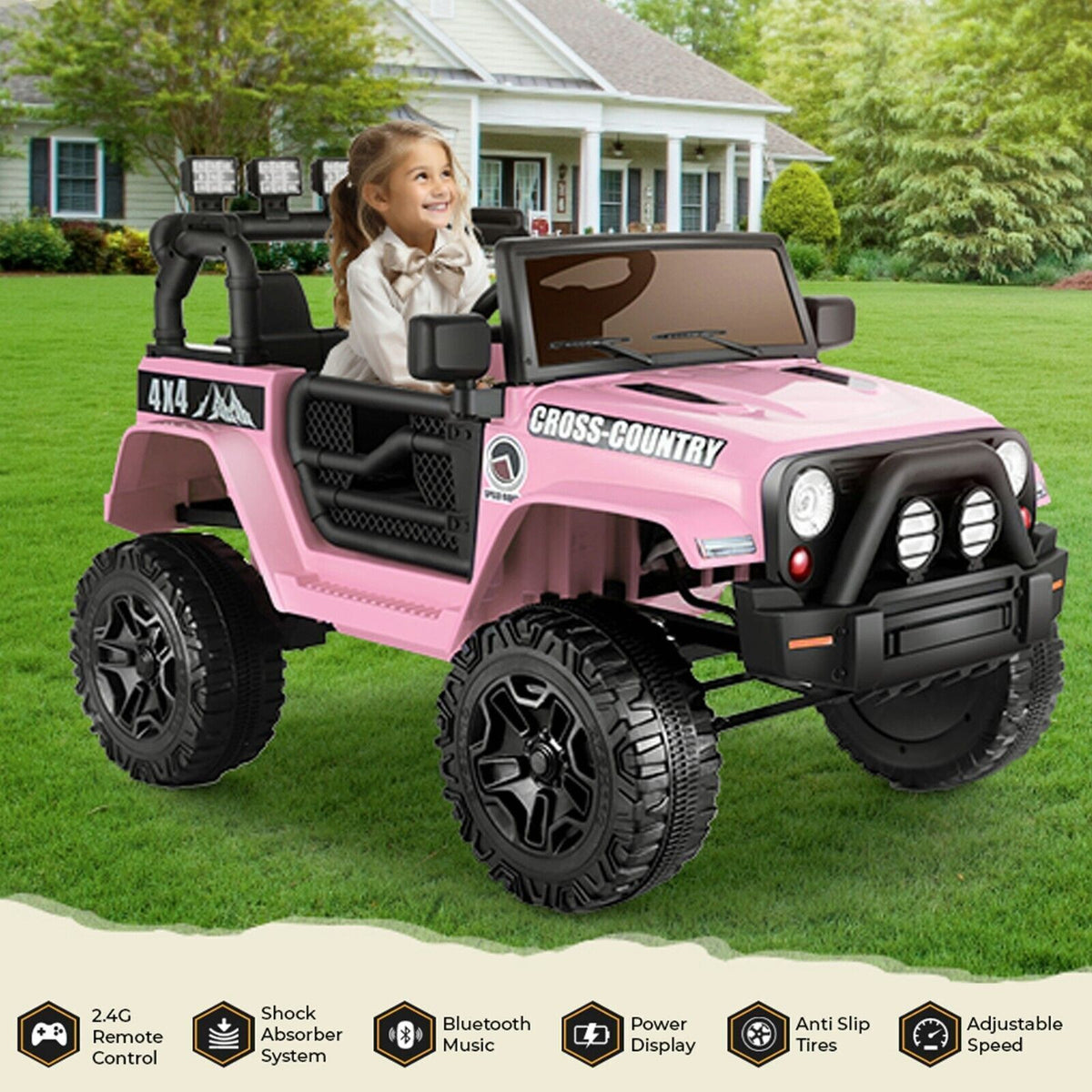 12V Electric Ride-On Truck for Kids with Remote Control - 2 Seater