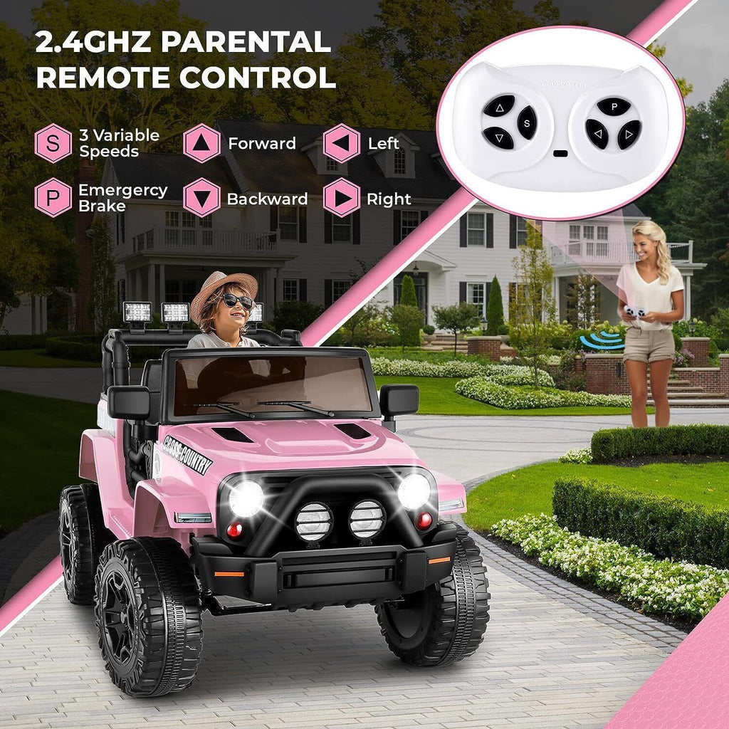 12V Electric Ride-On Truck for Kids with Remote Control - 2 Seater