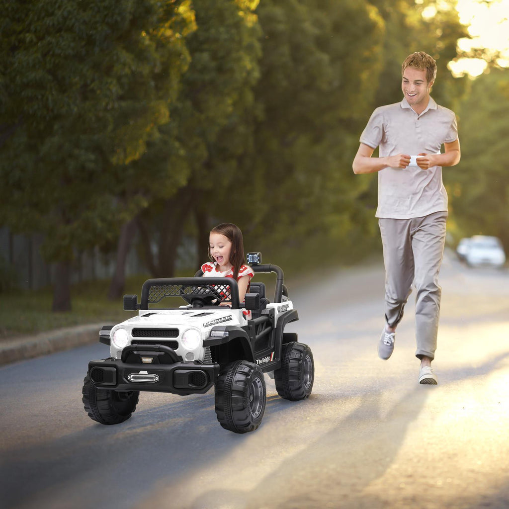 12V Battery Powered Ride On Truck with 2 Front LED Lights - Perfect Gift for Kids