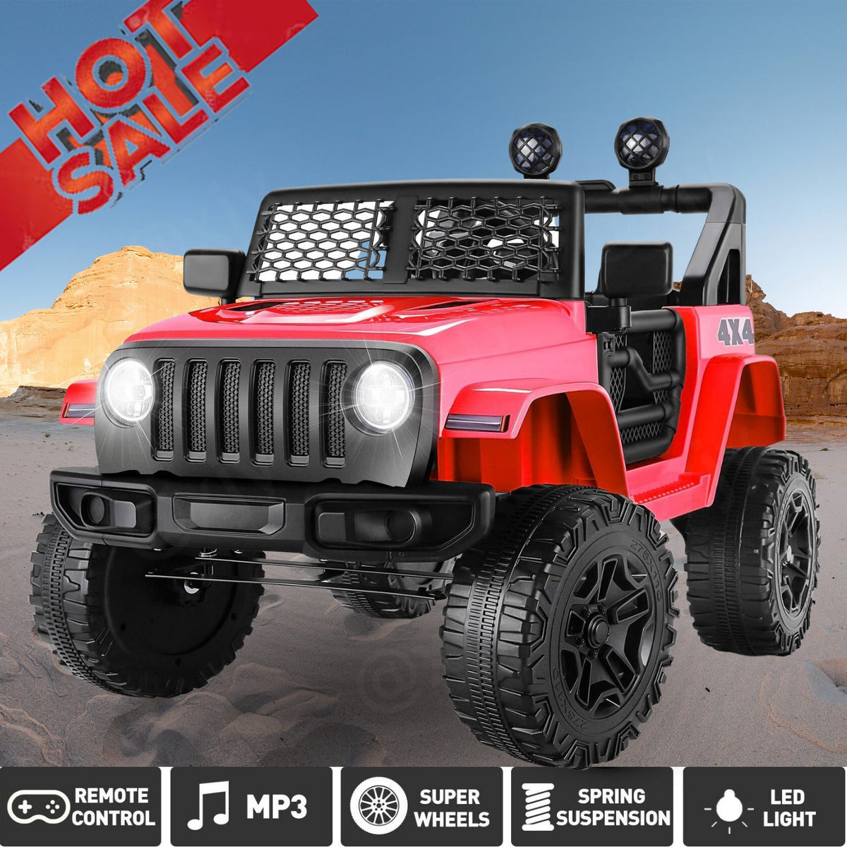 12V Electric Kids Ride On Car with Remote Control - Toy Truck for Endless Fun!