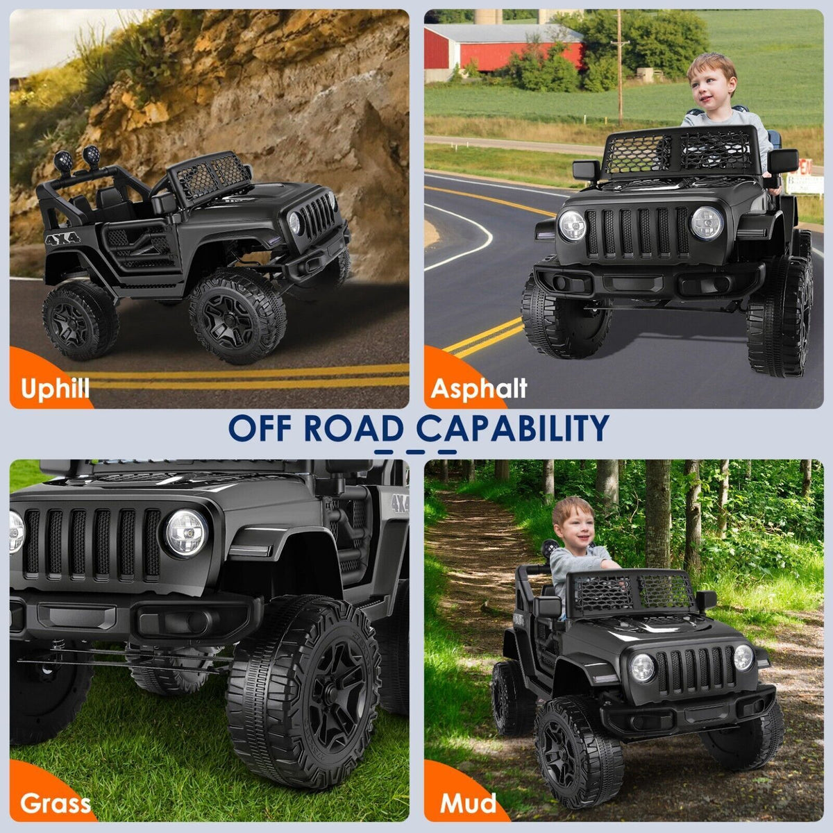 12V Electric Kids Ride On Jeep Toy Car with Remote Control - Perfect Gift for Children