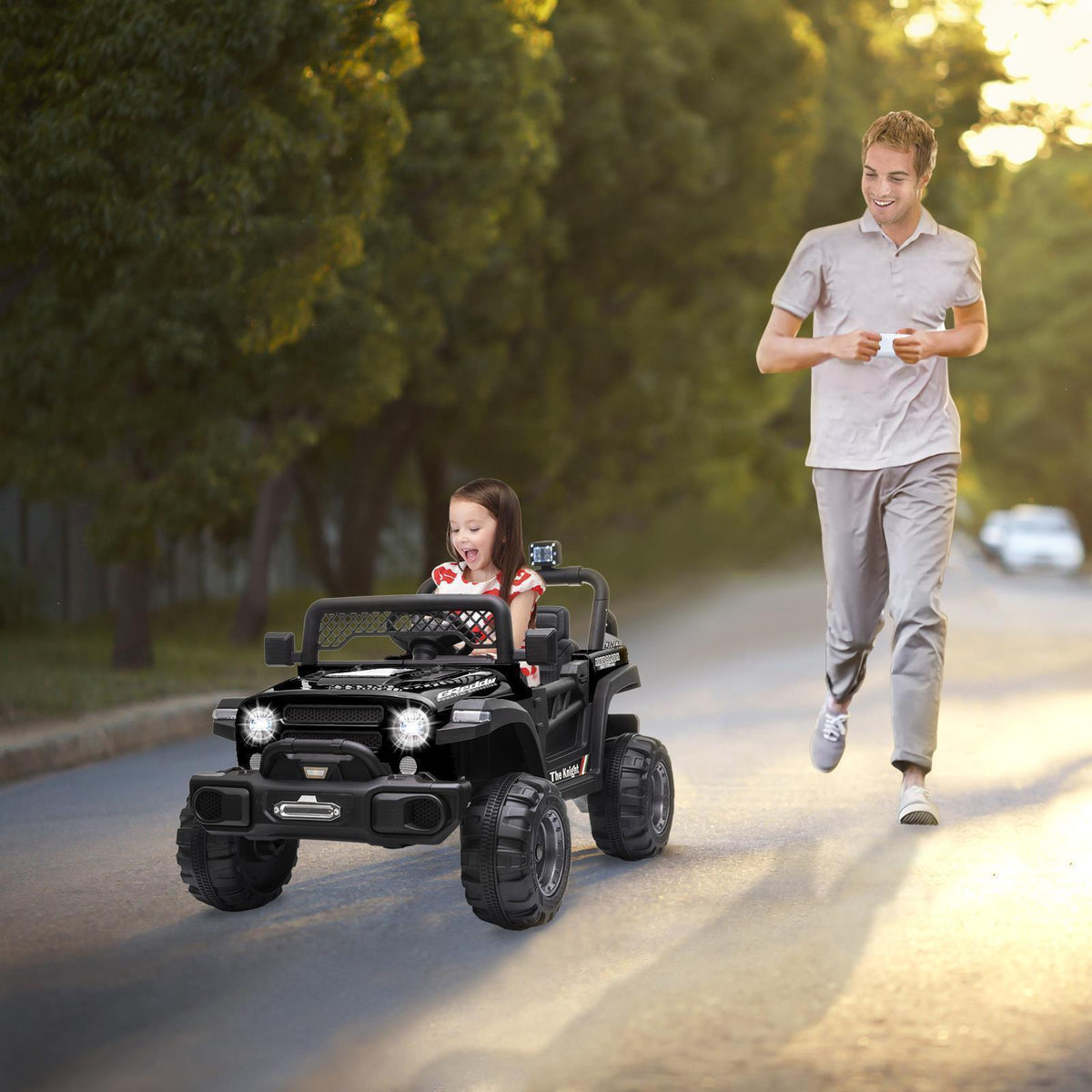 12V Electric Kids Ride On Truck Car Toy with Remote Control and 3 Speed Options