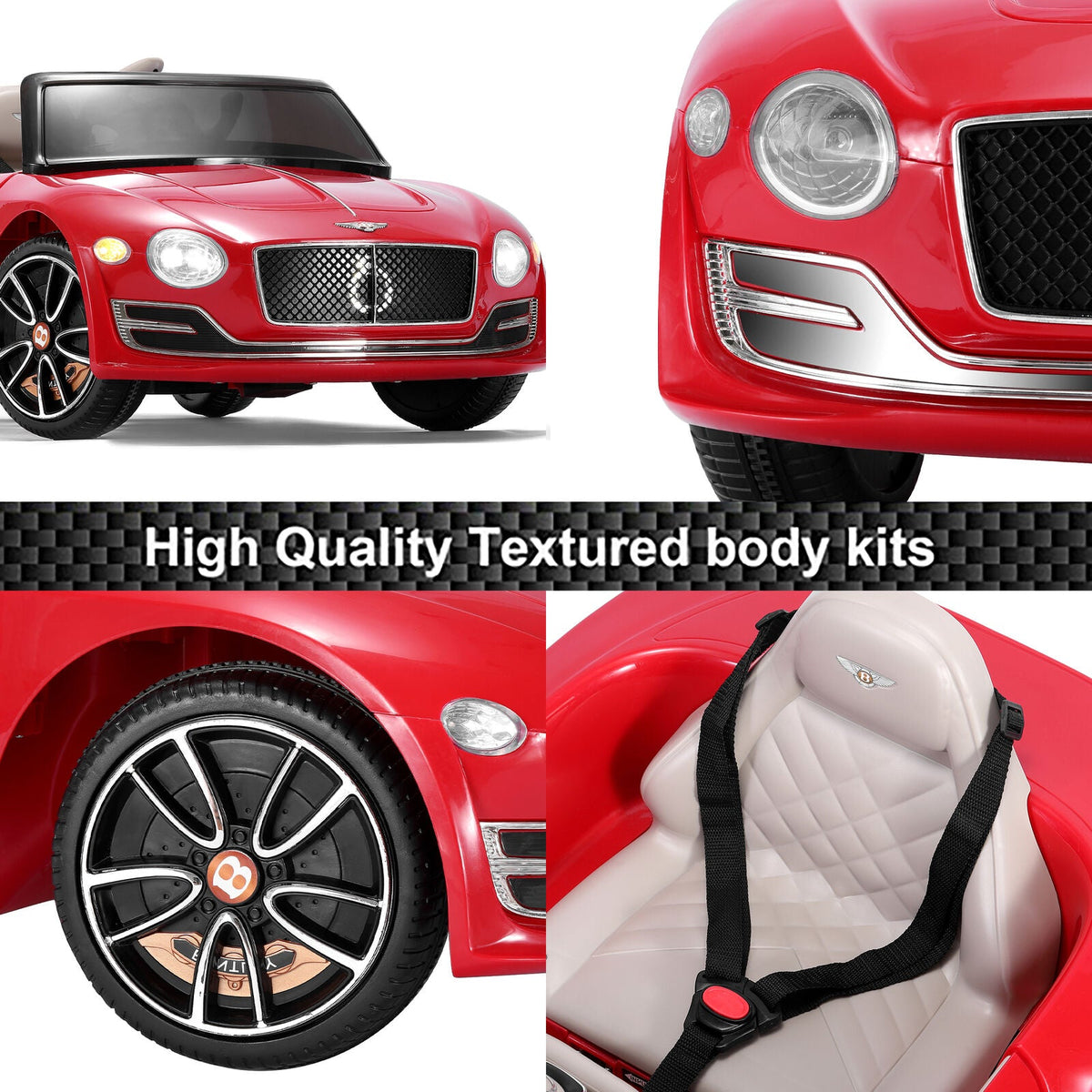 12V Battery Powered Bentley Style Kids Ride On Car with Remote Control