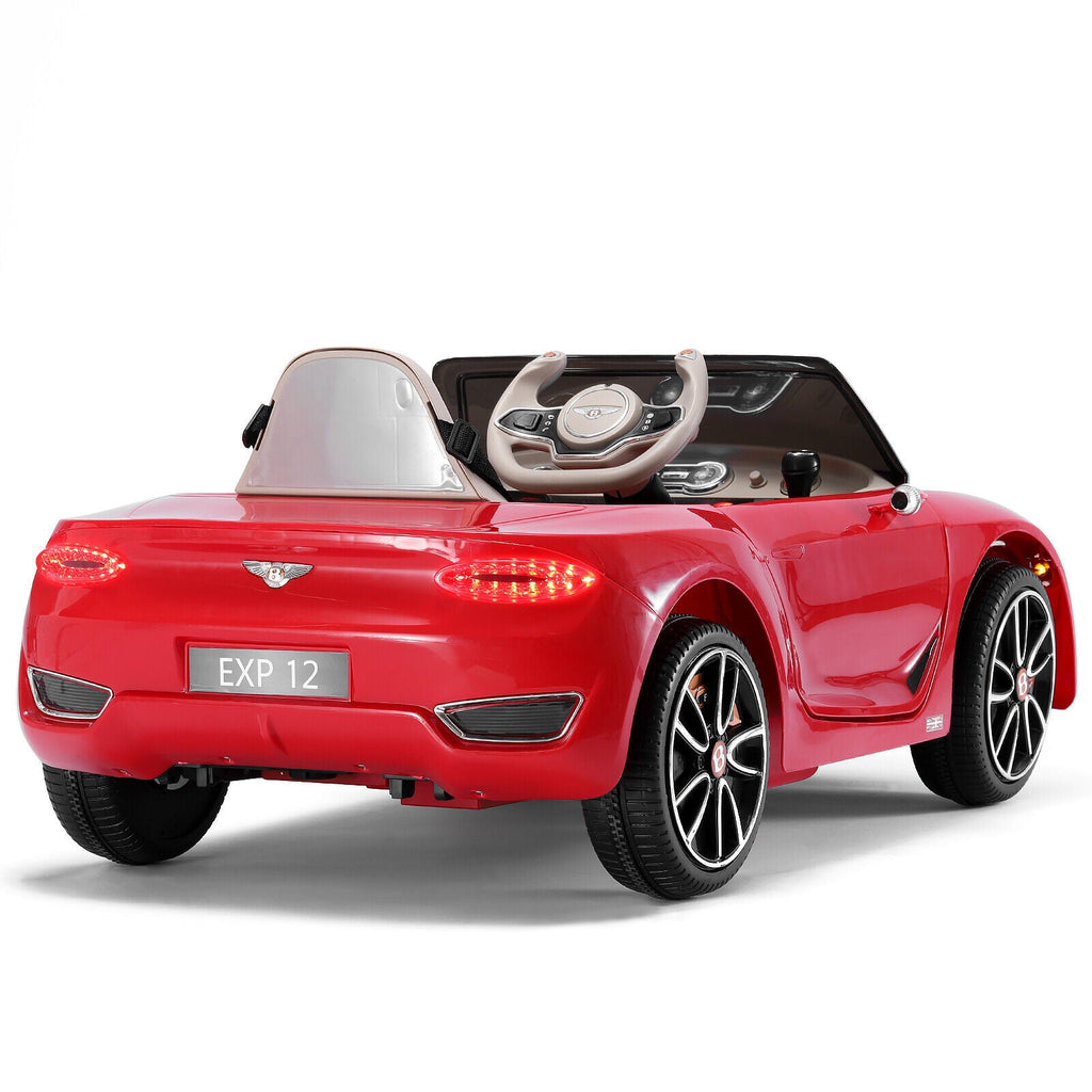 Bentley Style 12V Electric Kids Ride On Car with Remote Control and LED Lights - Perfect Xmas Gift!