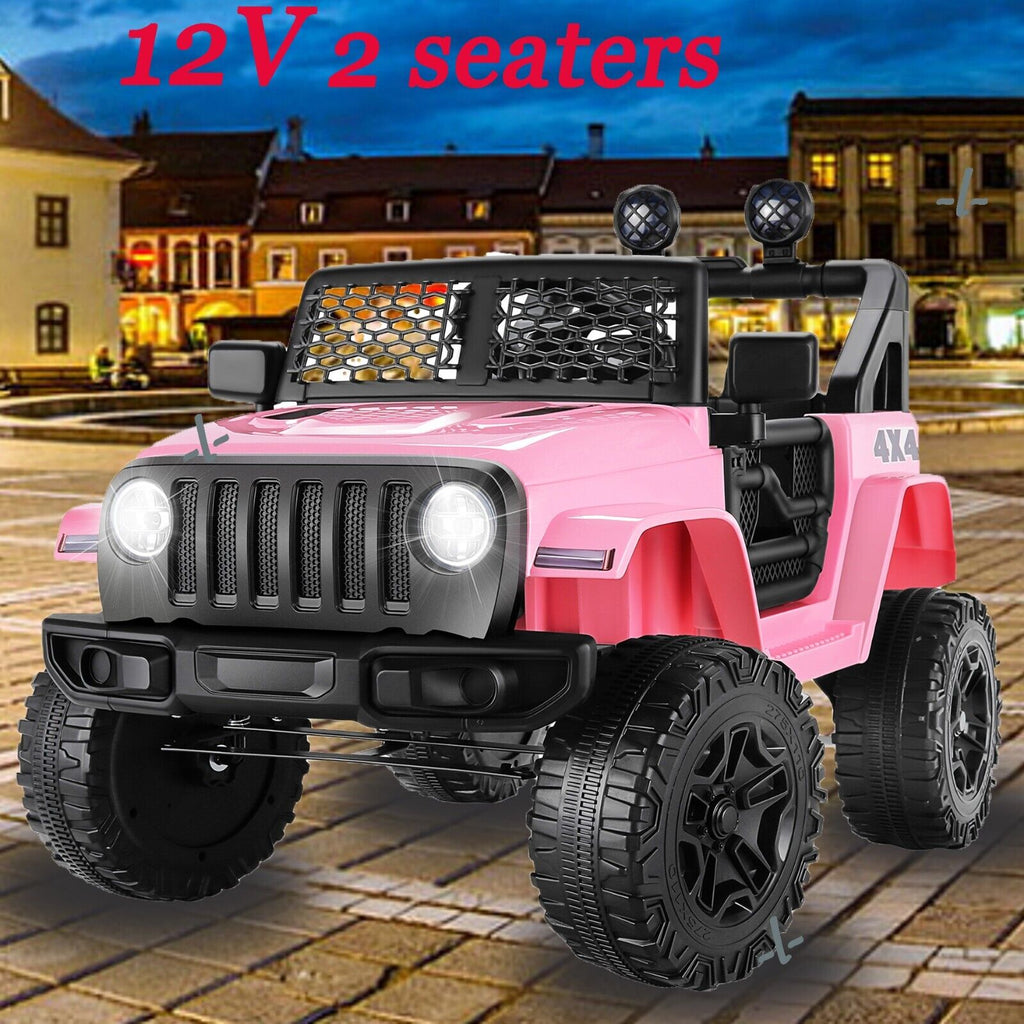 12V Kids Ride-on Car Truck with Parental Remote Control & LED Lights