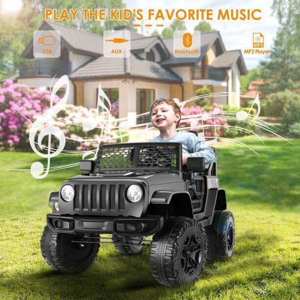 Electric Ride-On Car for Kids with Remote Control and 3 Speed Options