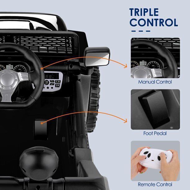 Electric Ride-On Car for Kids with Remote Control and 3 Speed Options
