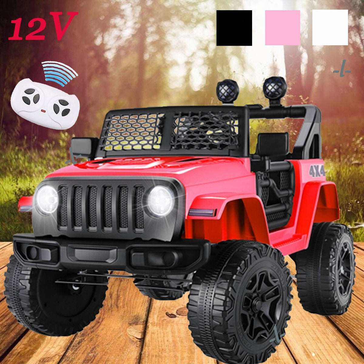 2-Seater 12V Ride-On Truck with Remote Control for Kids