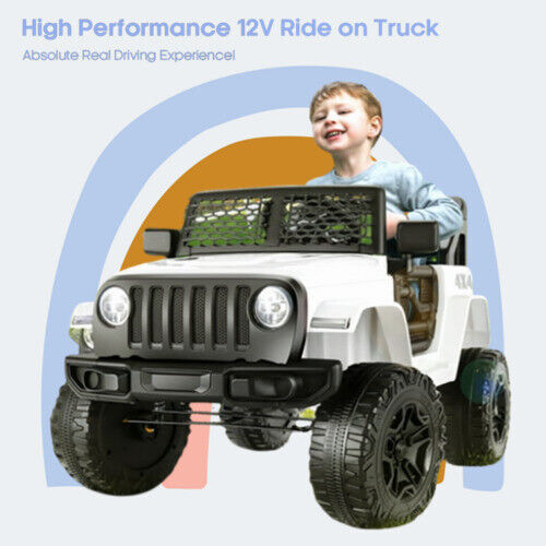 12V Electric Ride-On Car for Kids with Remote Control and 3-Speed Motor