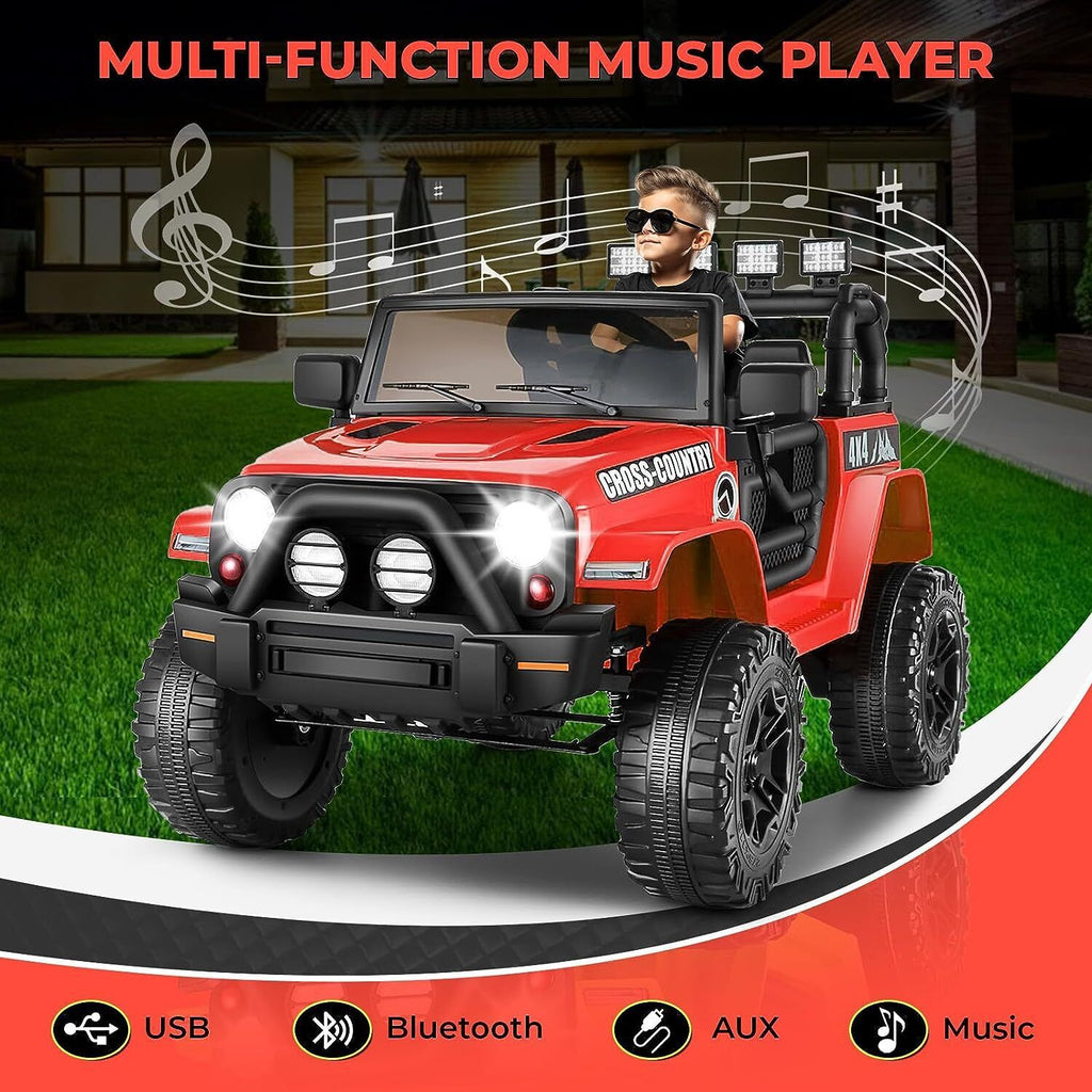 12V Electric Truck Toy for Kids with Spring Suspension & Remote Control