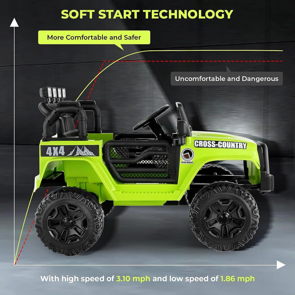 12V Electric Truck Toy for Kids with Spring Suspension & Remote Control