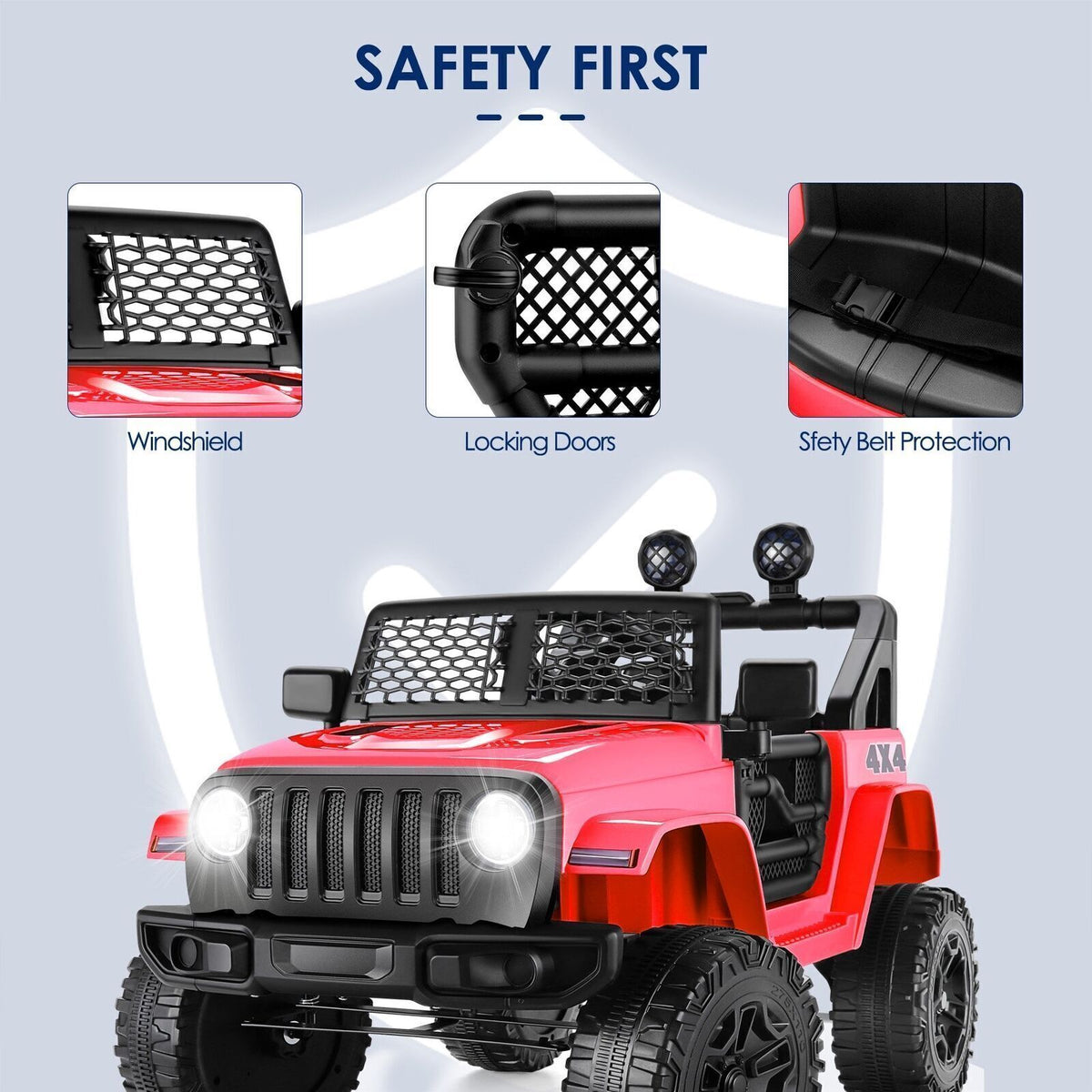 12V Electric Ride-On Car/Truck for Kids with MP3 Music and Remote Control - Lights Included
