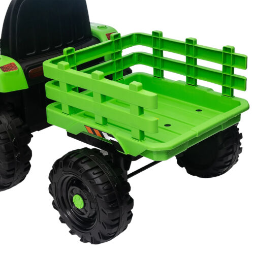 12V Electric Ride On Toy Tractor with Trailer for Kids - Remote Controlled