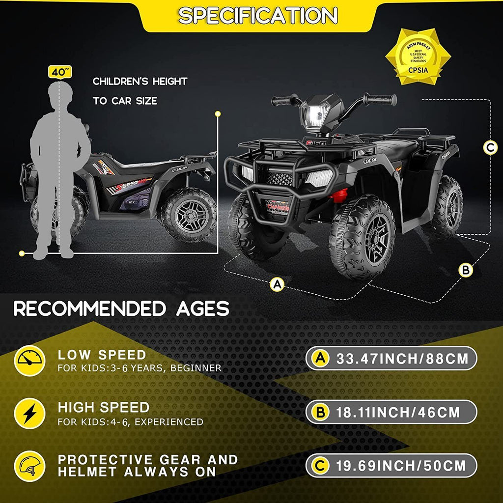 12V Electric Vehicle with Dual Speed and Treaded Tires for an Exciting Ride