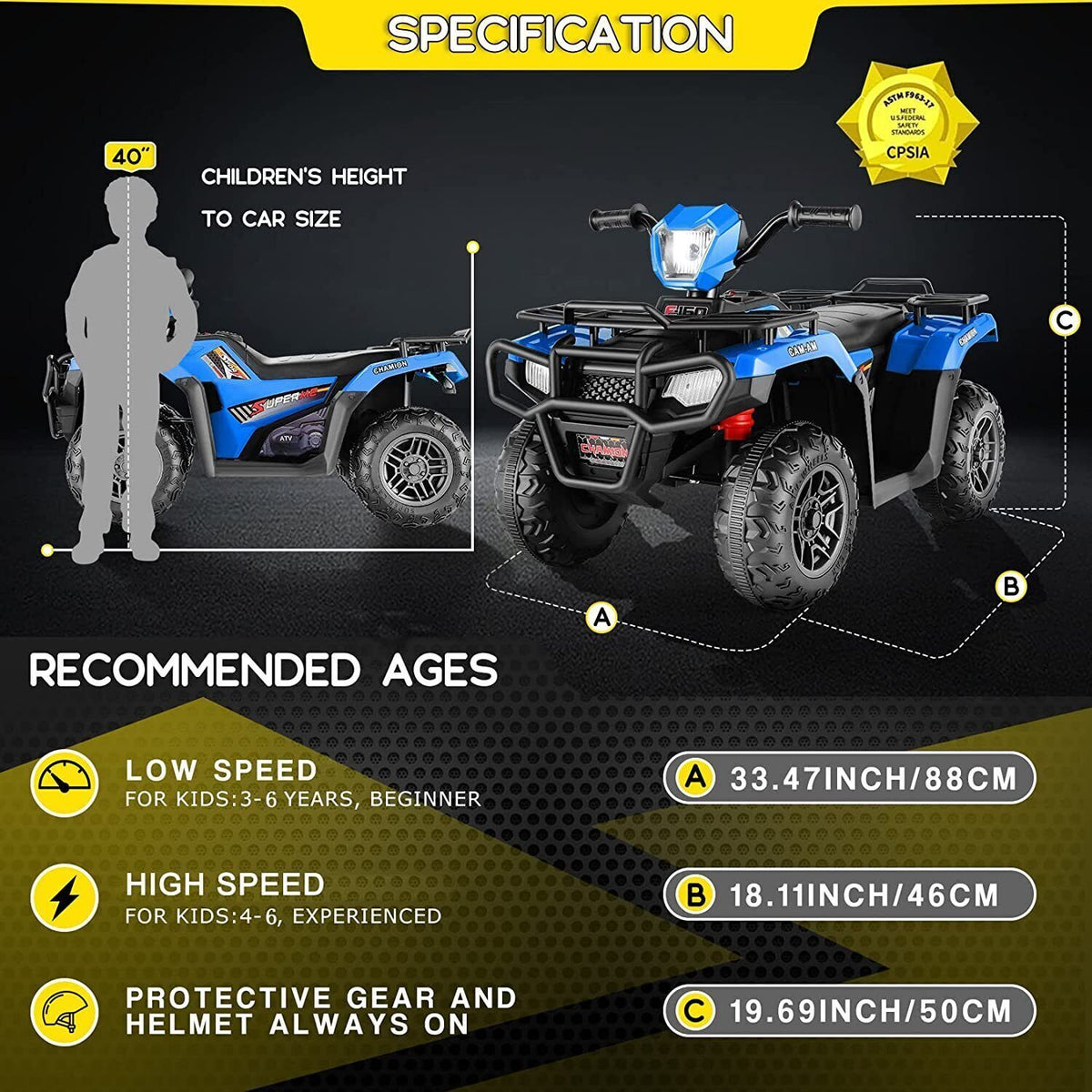 12V Electric Vehicle with Dual Speed and Treaded Tires for an Exciting Ride