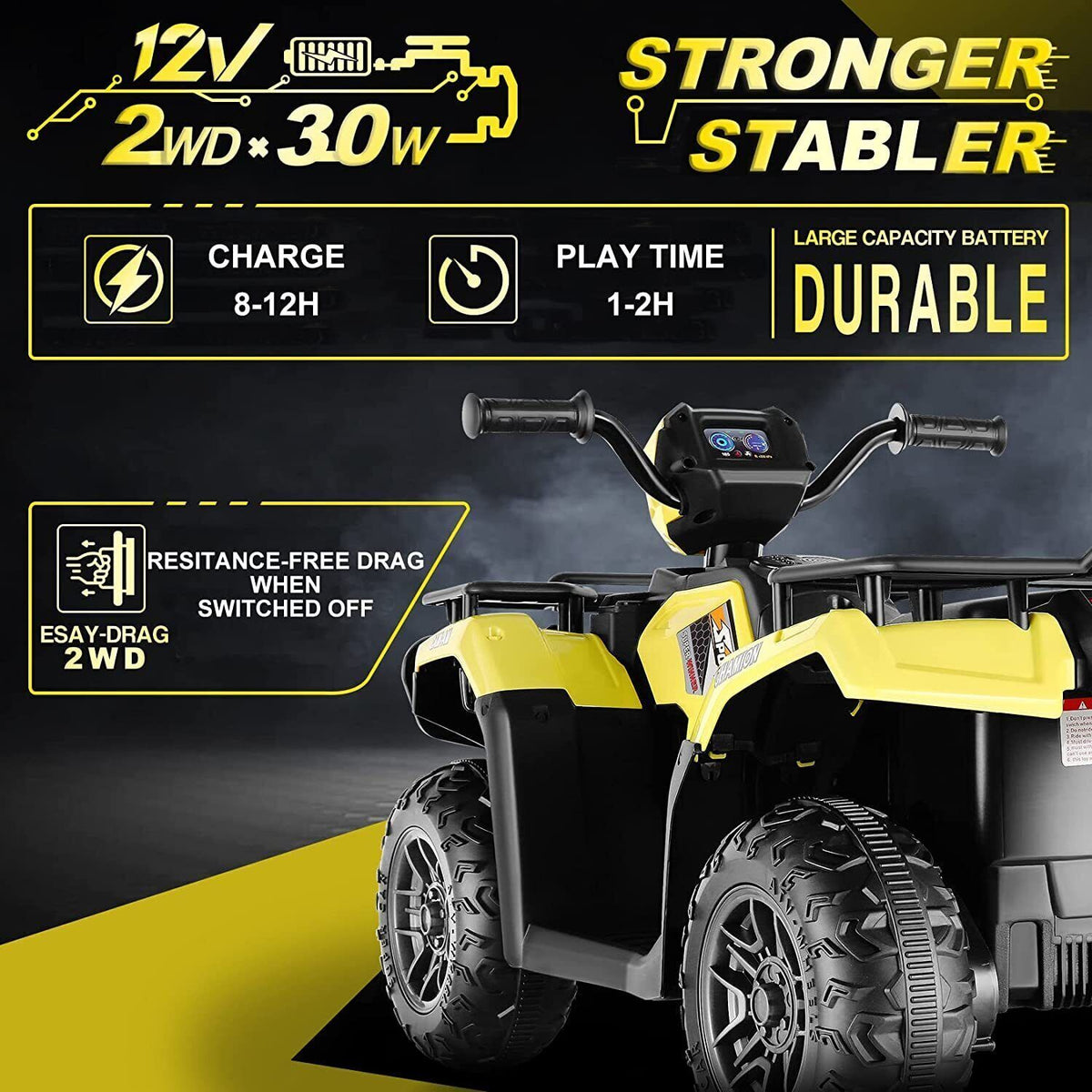 12V Electric Vehicle with Dual Speed and Treaded Tires for an Exciting Ride