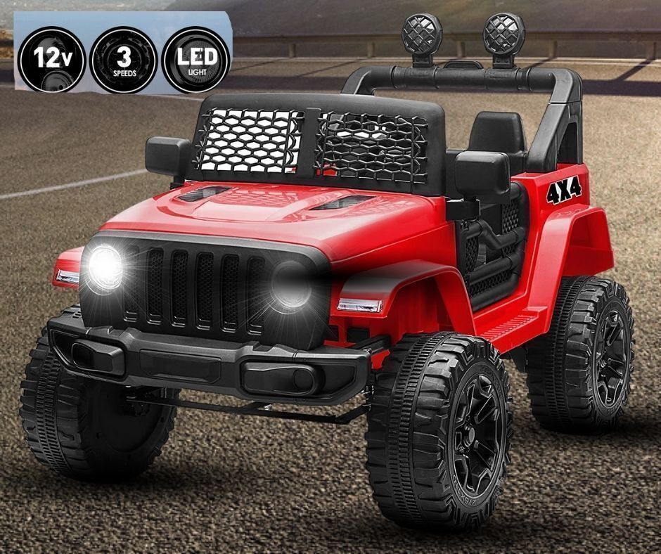 12V Jeep Car with Remote Control, MP3, LED Lights, and AUX/USB - The Perfect Electric Ride On for Kids!
