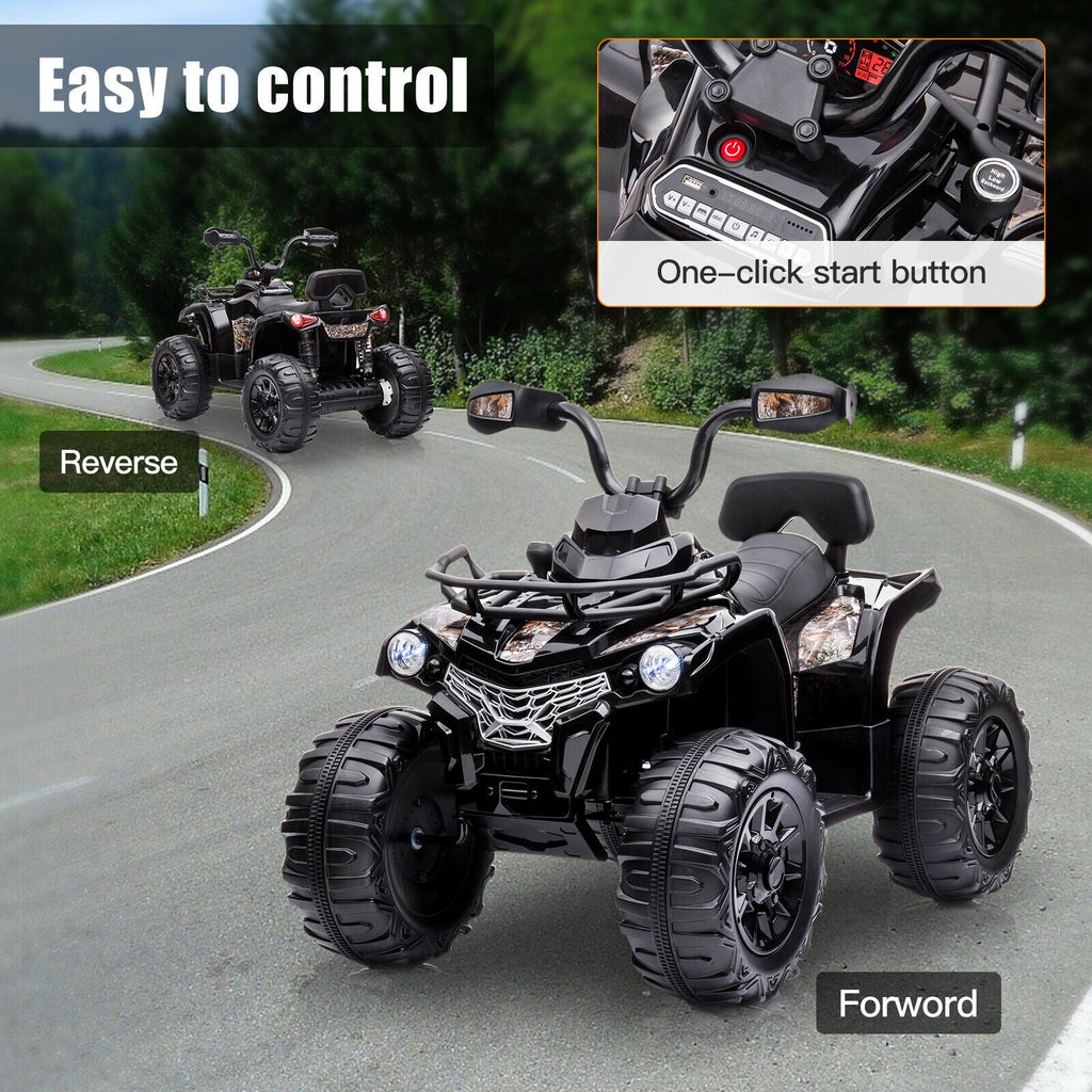 Electric Quad ATV Car for Kids - 12V Battery Powered 4-Wheeler with Fat Tires