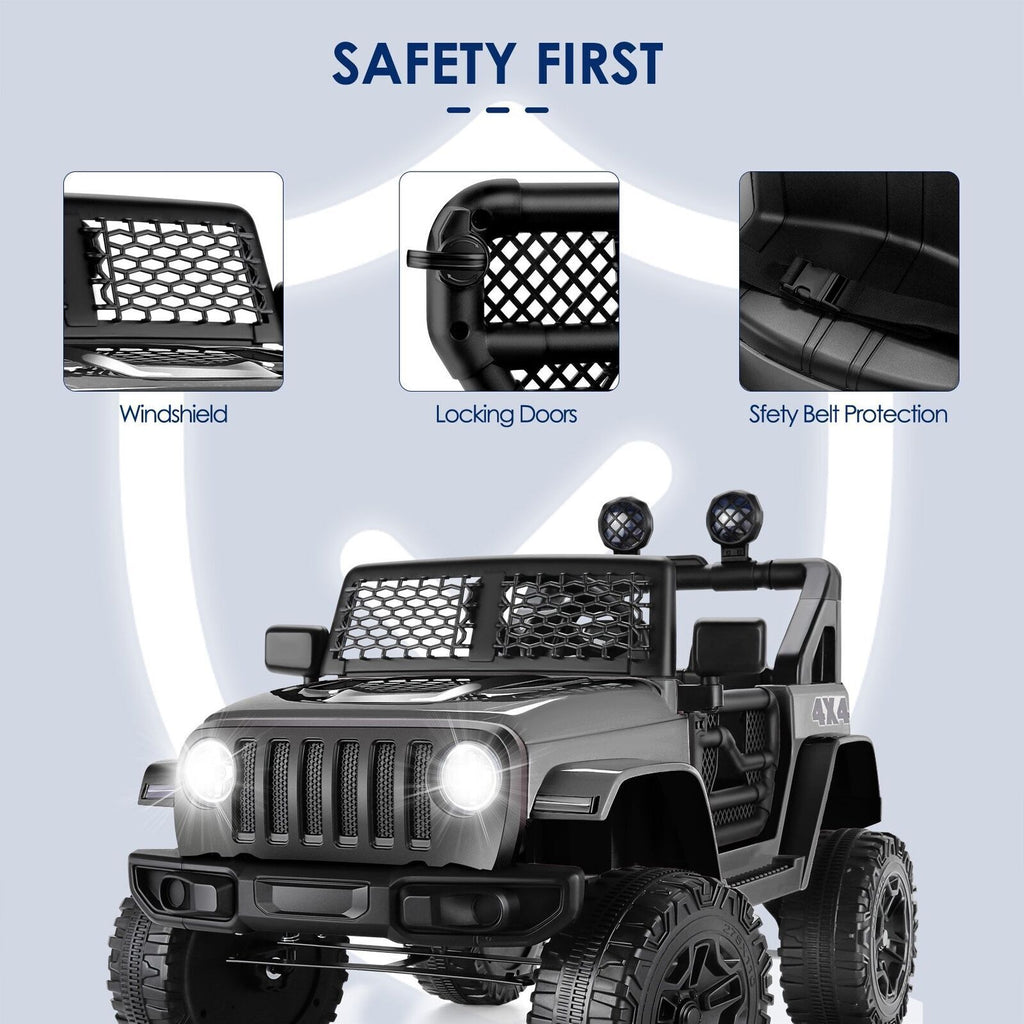 12V Kids Ride-On Car with MP3, Bluetooth, and Parental Remote Control