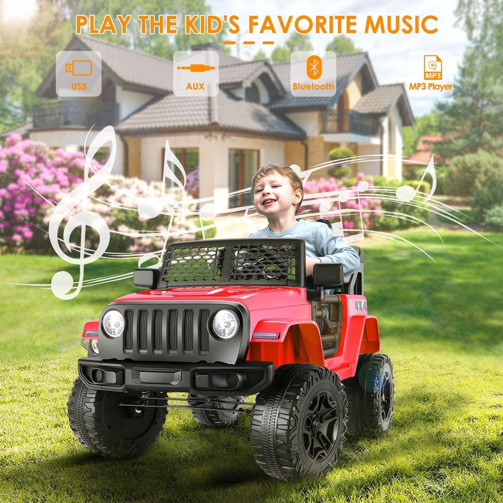12V Kids Ride-On Car with MP3, Bluetooth, and Parental Remote Control