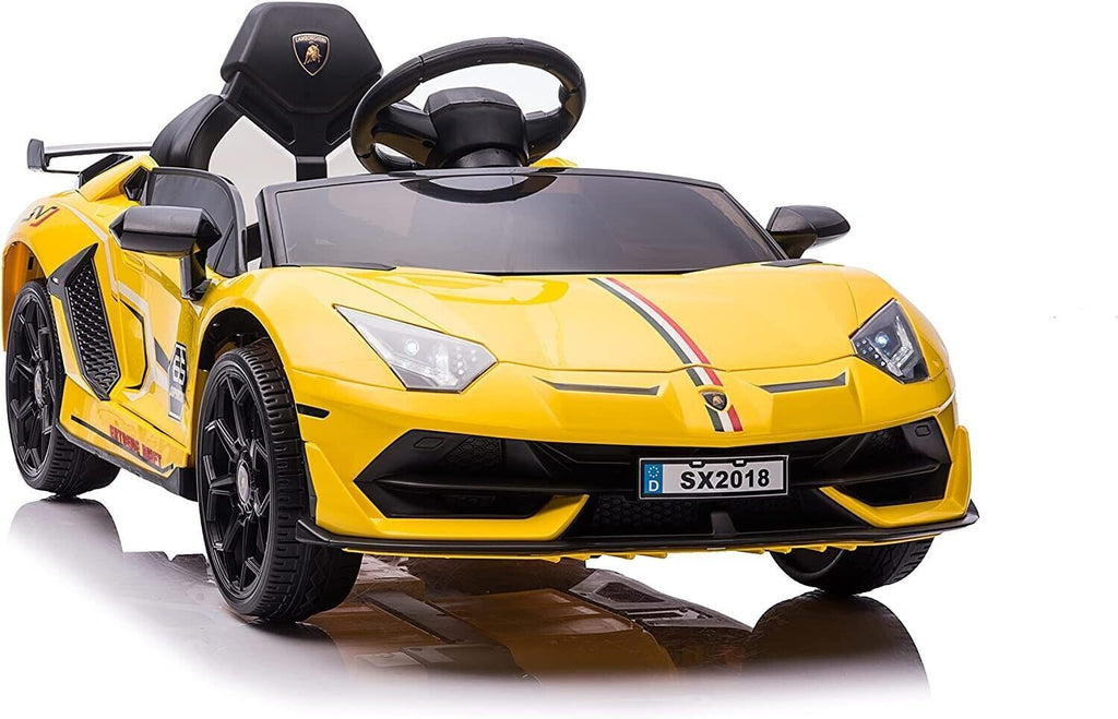 Licensed Lamborghini 12V Electric Ride-On Car with Hydraulic Doors for Kids