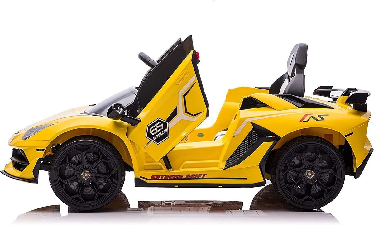 Licensed Lamborghini 12V Electric Ride-On Car with Hydraulic Doors for Kids