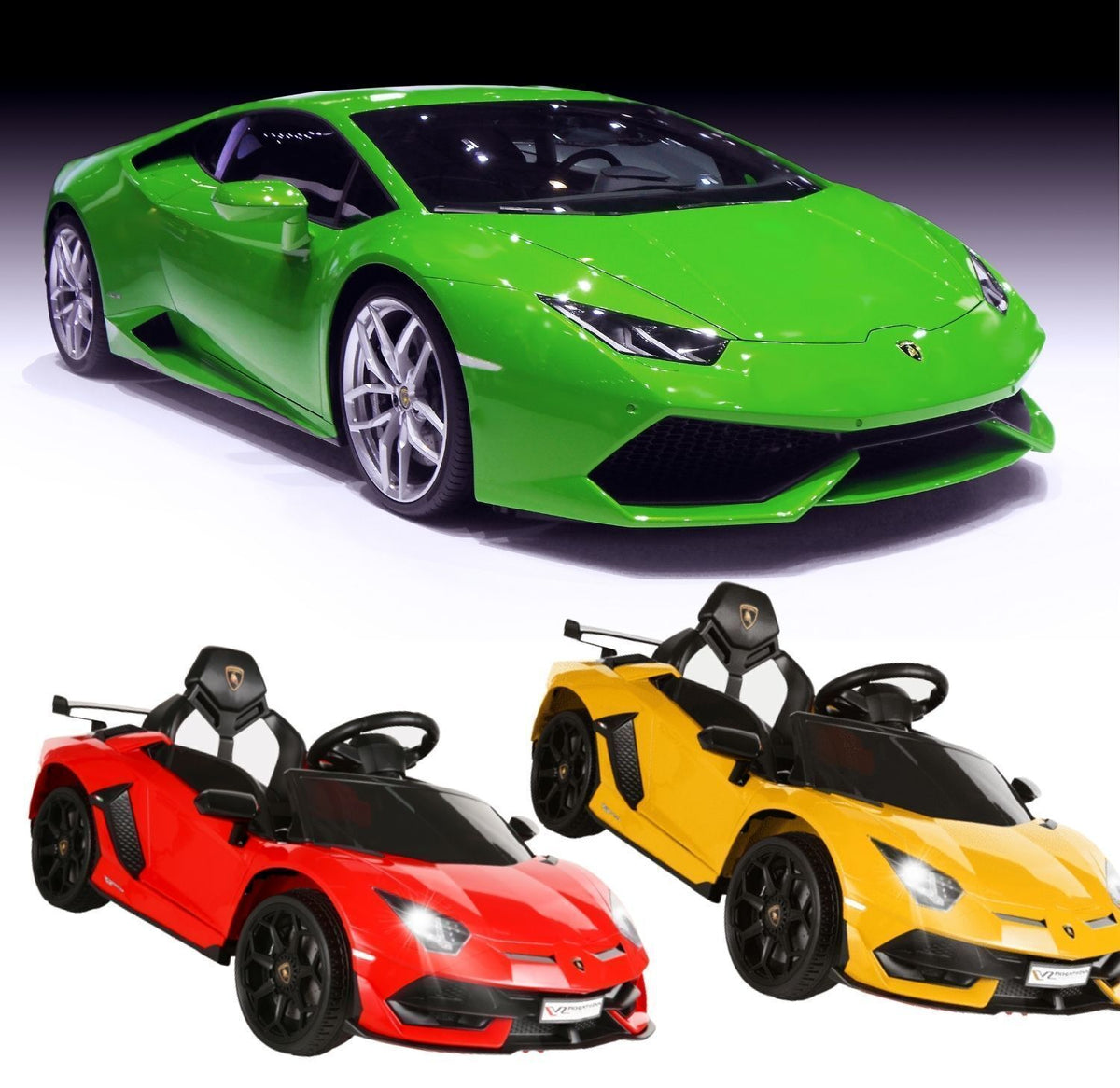 12V Lamborghini Electric Ride On Car for Kids with Remote Control and MP3 Player - Suitable for Boys and Girls