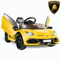 12V Licensed Lamborghini Electric Ride-On Toy with LED Lights and Remote Control for Kids