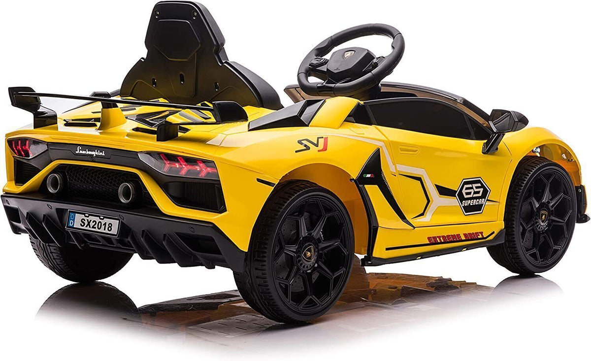 Licensed Lamborghini Aventador 12V Ride-On Car with 7Ah Battery and 3 Speed Options for Kids