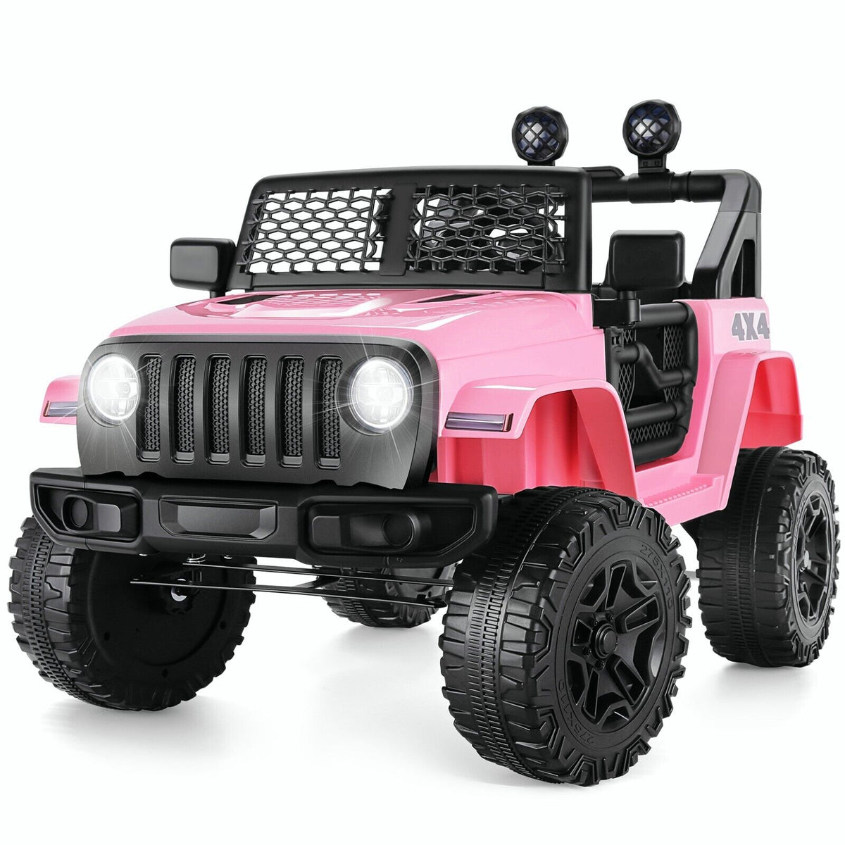 12V Pink Electric Ride-On Car for Kids with Remote Control