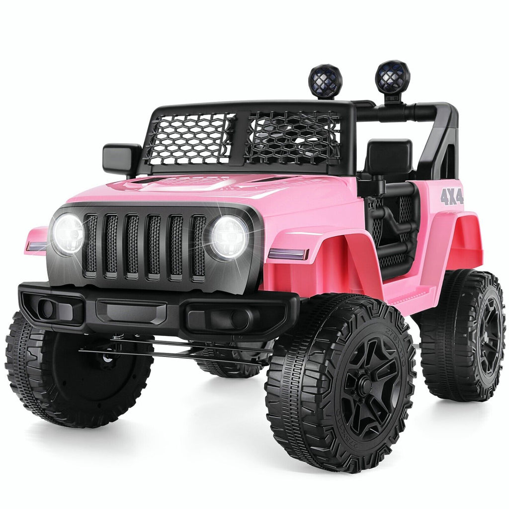12V Pink Electric Ride-On Car for Kids with Remote Control - Battery Powered Toy Vehicle