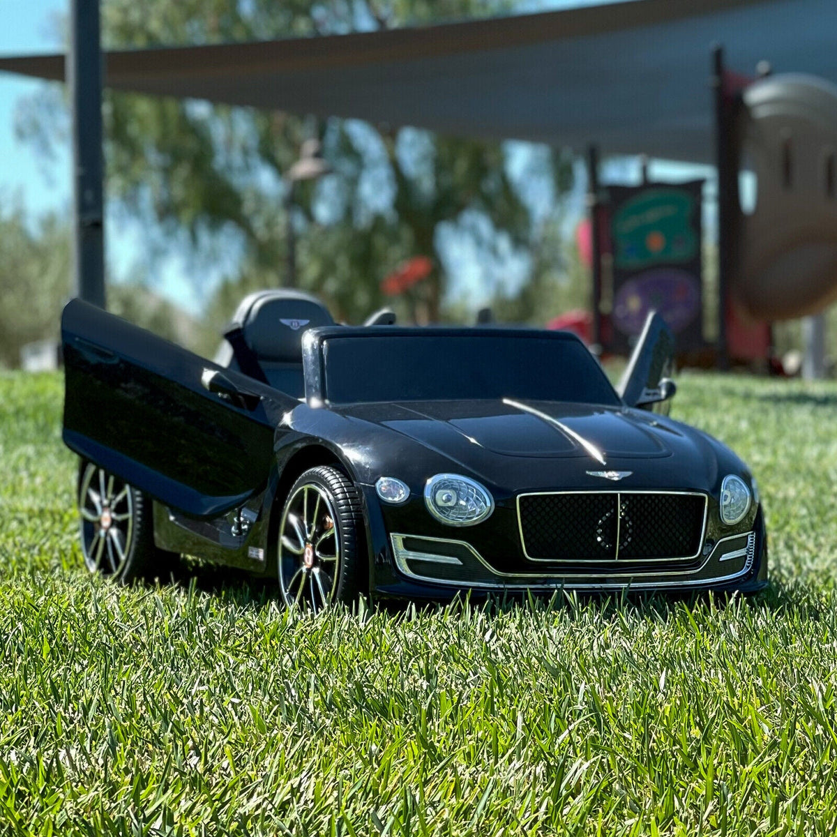 12V Remote Control Bentley Style Electric Ride-On Car with LED Lights for Kids