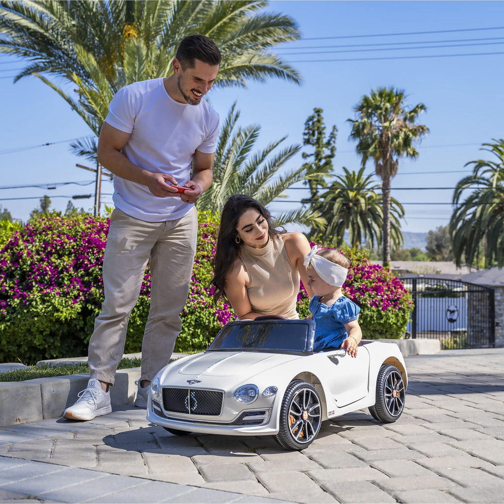 12V Remote Control Bentley Style Electric Ride-On Car with LED Lights for Kids