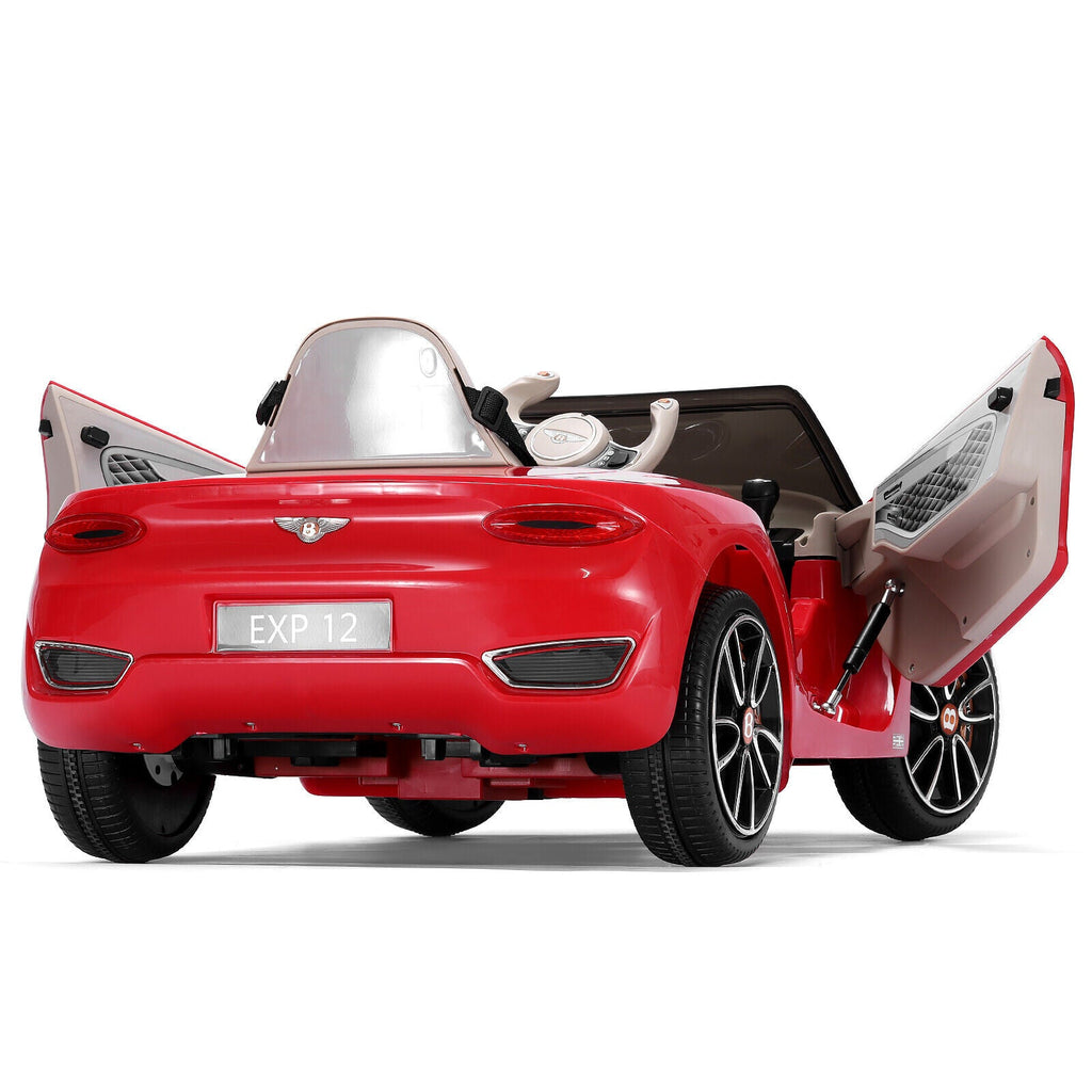 12V Remote Control Bentley Style Electric Ride-On Car with LED Lights for Kids
