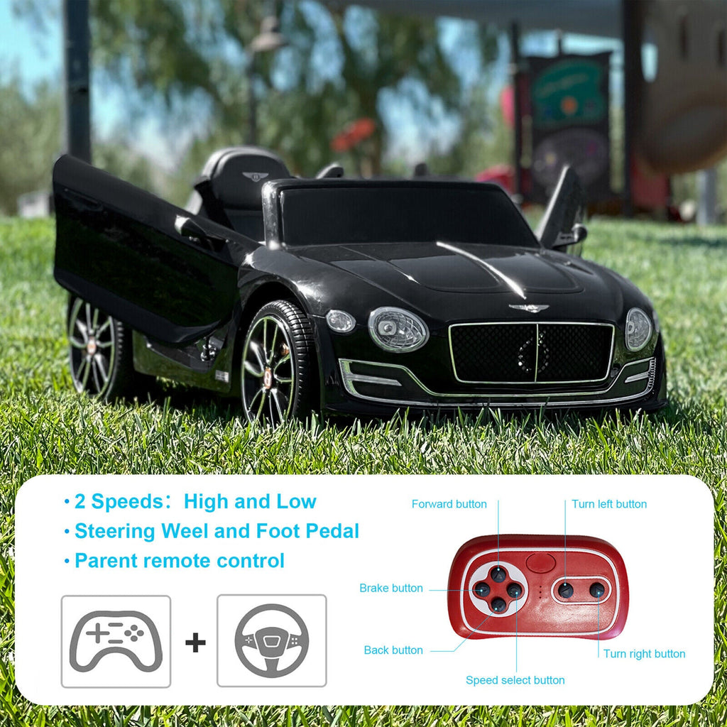 Licensed Bentley Style Electric Ride-On Car for Kids with Remote Control - 12V