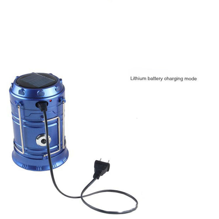 Solar Telescopic Camping Lantern — USB Rechargeable Outdoor Tent Light