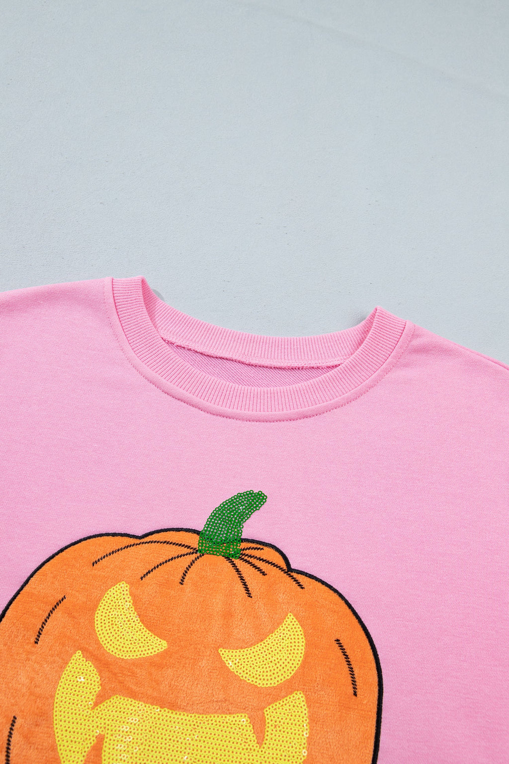 Halloween Embroidered Jack-O-Lantern Sweatshirt