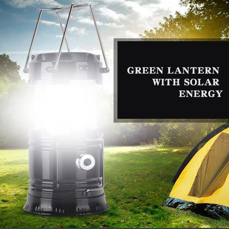 Solar Telescopic Camping Lantern — USB Rechargeable Outdoor Tent Light
