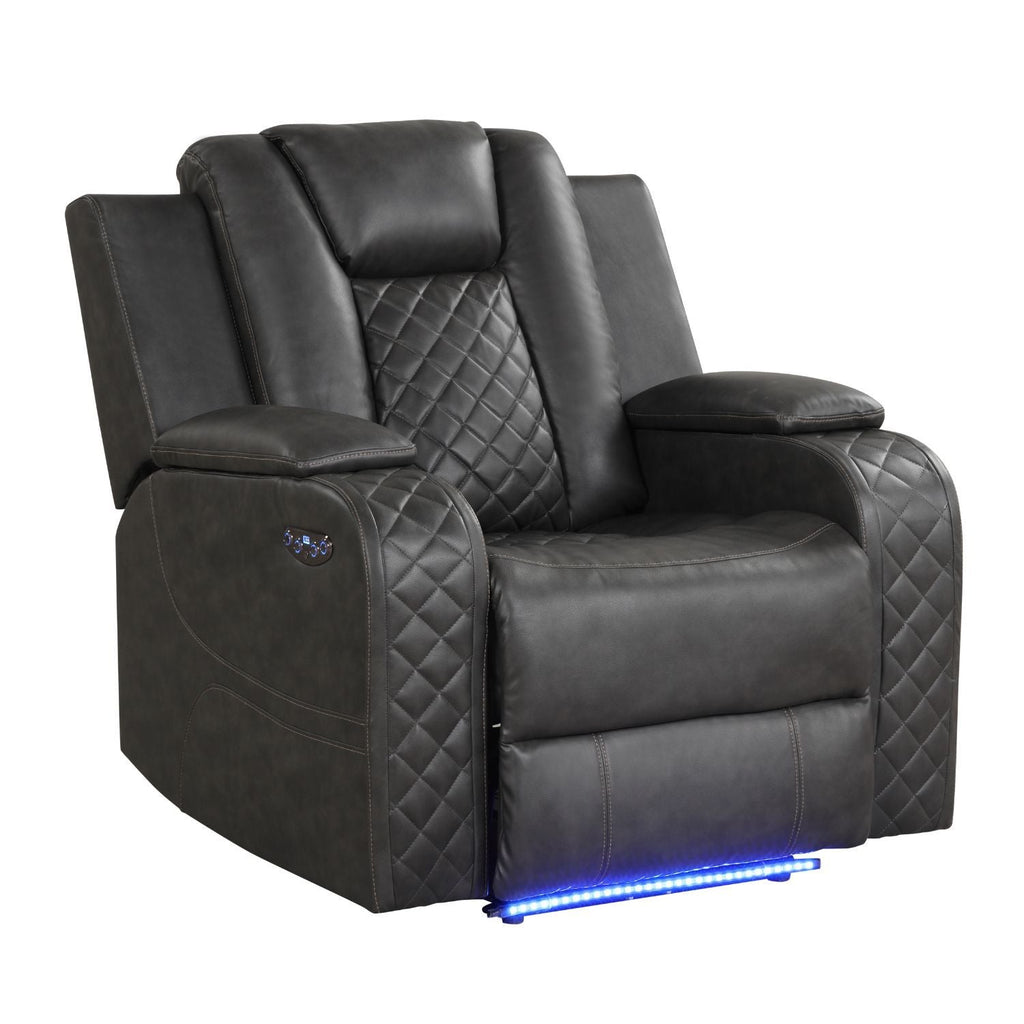 Benz - LED & Power Recliner Chair With Adjustable Headrest