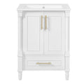 Bathroom Vanity With Ornate French Cylinder Legs, Soft Close Drawer