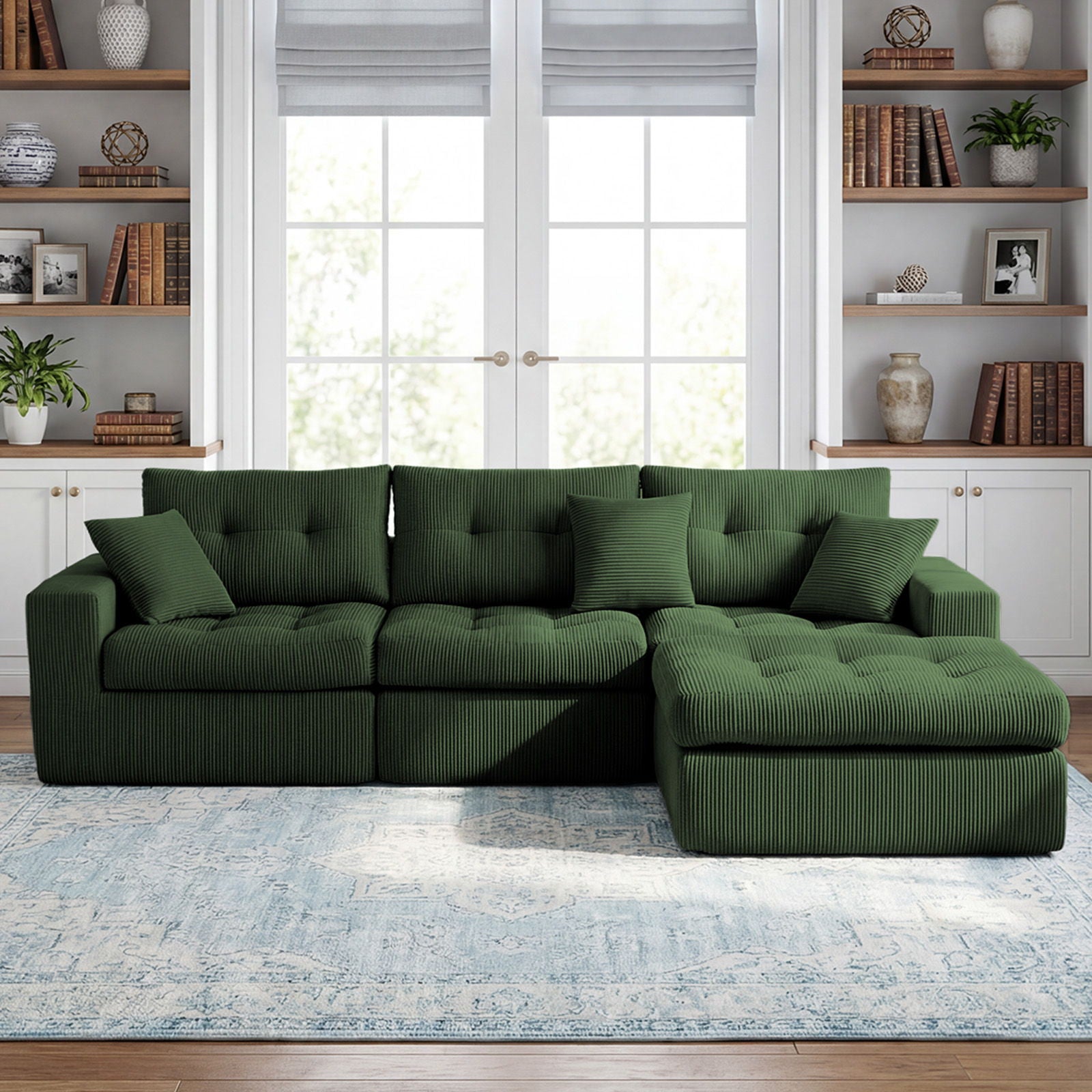 Corner Chaise L-Shaped Sectional Sofa Bed