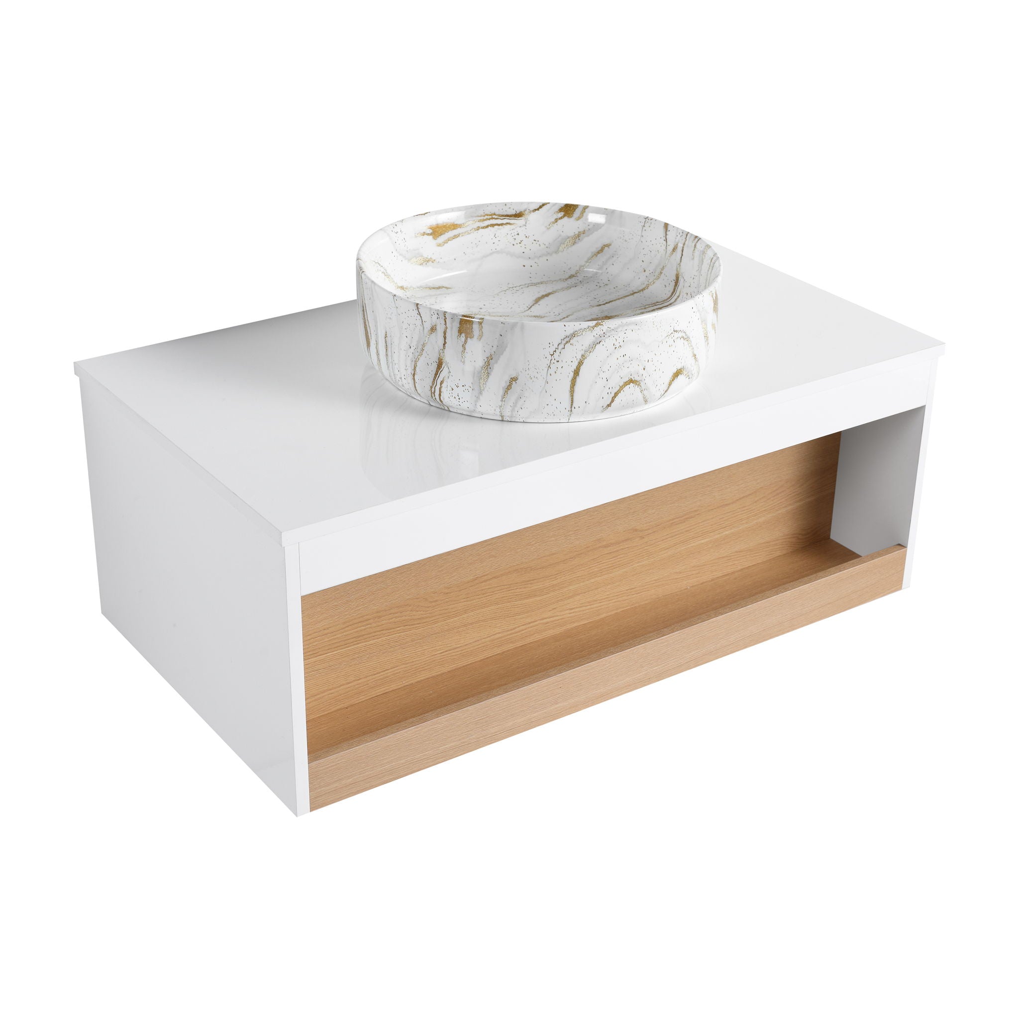 Floating Bathroom Vanity With Vessel Sink