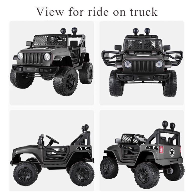 Ride-On Electric Car for Kids: Remote-Controlled Truck Toy with 12V Power Wheel